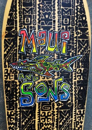 Ultra Rare Nos 1988 Maui & Sons Skateboard Sick 80’s Neon Not A Reissue