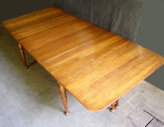 100 " Antique Vintage Cherry Wood Wooden Drop Leaf Gate Leg Gateleg Dining Table