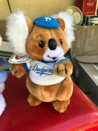 1985 Official Los Angeles Dodgers Plush Collectible Koala Bear With Tags Vintage