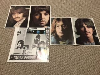 THE BEATLES (WHITE ALBUM) WITH POSTER & 4 PICS - VINTAGE 1988 RELEASE - 2 LP ' S 3