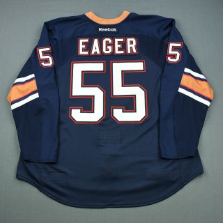 2011 - 12 Ben Eager Edmonton Oilers Game Issued Reebok Hockey Jersey MeiGray 2