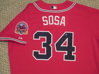 Jorge Sosa 34 sz 50 2006 Alt Red Braves game jersey 30th Anniversary 2