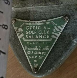 Vintage Quality Golf Club Balance Kenneth Smith Golf Balancer Tool.  Balancing.