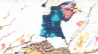 Vintage Needlepoint Cross Stitch Finished Framed Pheasant Bird 27 