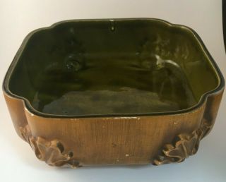 Royal Haeger Glaze Art Pottery Planter Centerpiece Usa 3064 Yellow Green Vintage