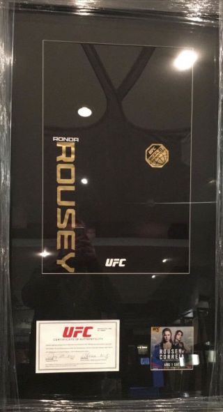 Ronda Rousey Fight Worn Top From Her Final Ko Win Vs Beth Correia With Ufc Cert