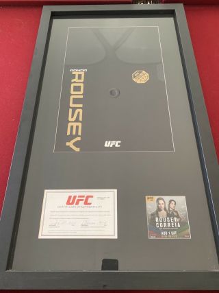 Ronda Rousey Fight Worn Top from her final KO Win vs Beth Correia With UFC Cert 2