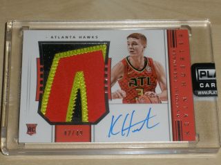 2017 - 18 National Treasures H Emerald Rookie Patch Auto Rc Rpa Kevin Huerter /49