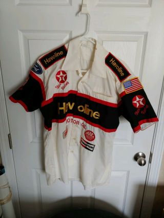 Vintage Nascar 1987 Davey Allison Rookie Race Pit Crew Shirt Uniform Rare