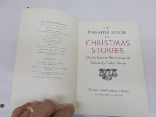 The Fireside Book Of Christmas Stories Ed By Edward Wagenknecht 1945 Hardcover