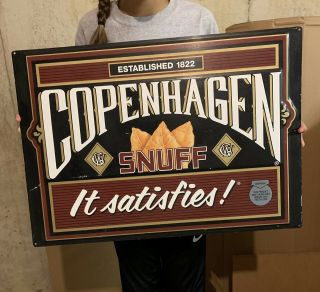 Vintage Copenhagen Snuff Tobacco Metal Sign
