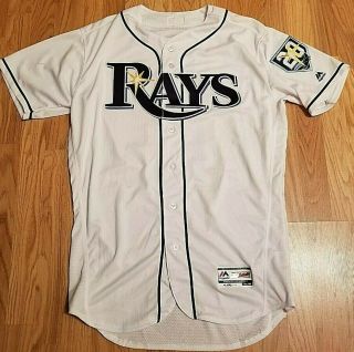 Tb Rays Adeiny Hechavarria 2018 Game Issued Jersey Size 46 Mlb Authenticated