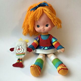 Vintage Rainbow Brite & Mini Twink Sprite 11 " Plush Doll Hallmark Mattel 1983