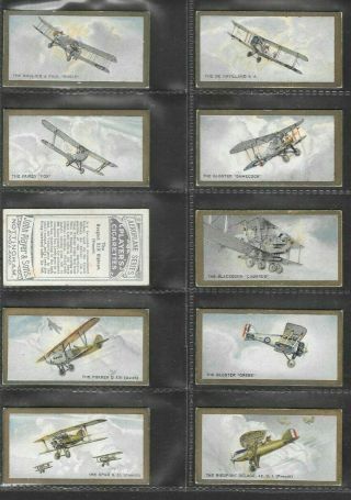 Player Overseas 1926 (aviation) Full 50 Card Set  Aeroplane Series