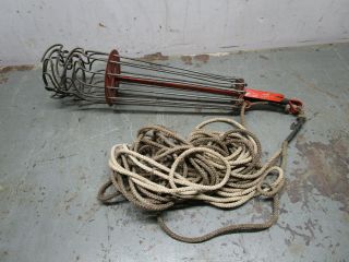 Vintage Neuman Round Expandable Wire Chimney Cleaner Sweep