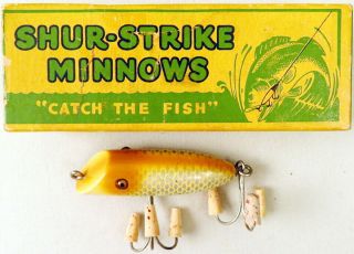 Vintage Shur Strike Fishing Lure & Correct Cardboard Box