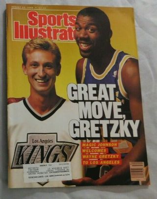 1988 Sports Illustrated Magic Johnson Lakers & Wayne Gretzky Los Angeles Kings