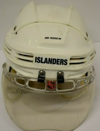 1996 - 97 Randy Wood NY Islanders Game Worn Helmet 2