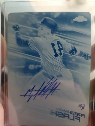 Miguel Andujar 2018 Topps Chrome Rc 1of1 Printing Plate Auto
