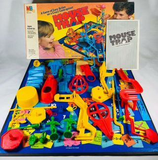 Vintage 1986 Milton Bradley Mouse Trap Board Game 100 Complete