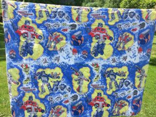 Vintage 1984 Transformers Twin Bed Comforter Bed Spread Autobots Optimus Prime