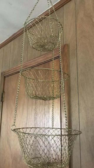 Vintage Wire 3 - Tier Hanging Basket