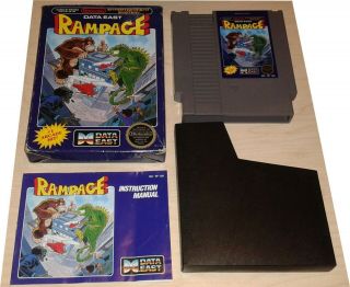 Rampage Nintendo Nes Vintage Classic Retro Game Complete Cib