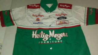 VTG 90s Heilig - Meyers 90 Dick Trickle Nascar Race Pit Crew Uniform Shirt XL 2