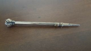 Vintage Antique Ornate Jeweled Rhinestone Metal Mechanical Pencil
