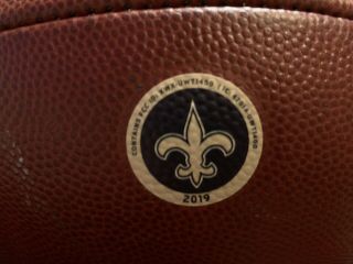 Game Issued Orleans Saints Wilson NFL Leather Football The Duke 2019 Brees 3