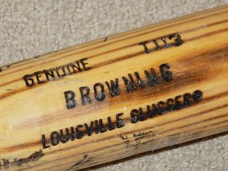 Tom Browning H&B Game Signed Bat 1990 Cincinnati Reds 3