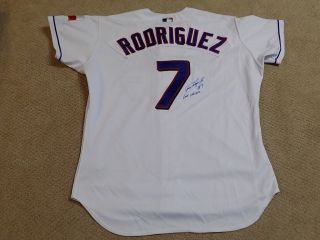 Ivan Rodriguez Game Worn Signed Jersey 2002 Texas Rangers Hof