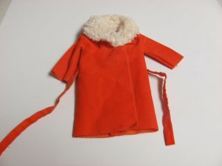 Vintage Barbie Orange Velvet Coat Fur 1510 Sears Exclusive 1970s Glamour Group
