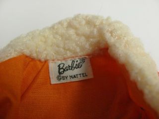 Vintage Barbie Orange Velvet Coat Fur 1510 Sears Exclusive 1970s Glamour Group 2