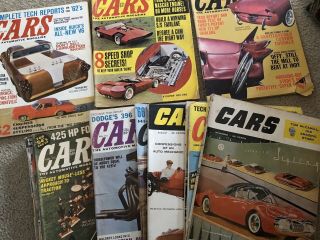 13 Vintage Car Magazines - Hot Rod & Rod And Custom - 1953 - 65 Collector Display Usa