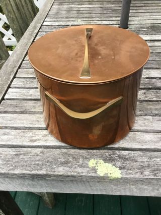 Vintage Dansk Jens Quistgaard Copper Cooking Pot With Lid 8.  5” Copper Cookware 3