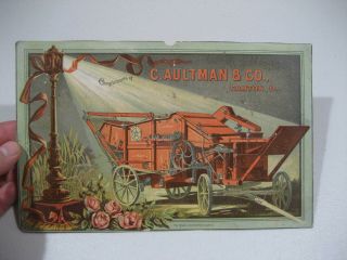 Vintage C.  Aultman & Co.  Threshing Machine & Tractor Trade Card