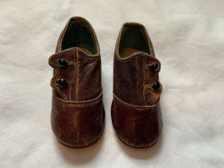 Antique/vintage Leather Doll Shoes For Larger Dolls French? German?