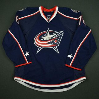 2016 - 17 Francis Beauvillier Columbus Blue Jackets Game Issued Hockey Jersey