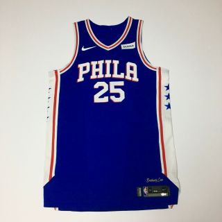 Ben Simmons Philadelphia 76ers Game Issued Jersey 2017 - 2018 Early Rookie Season