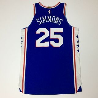 Ben Simmons Philadelphia 76ers Game Issued Jersey 2017 - 2018 Early Rookie Season 2