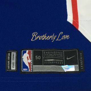 Ben Simmons Philadelphia 76ers Game Issued Jersey 2017 - 2018 Early Rookie Season 3