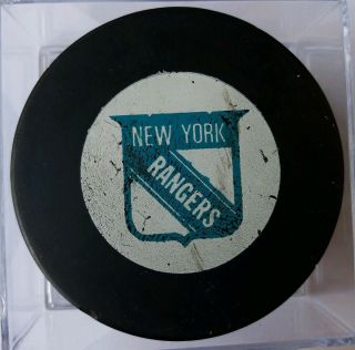 York Rangers Vintage Nhl Approved Viceroy Mfg Canada Official Game Puck