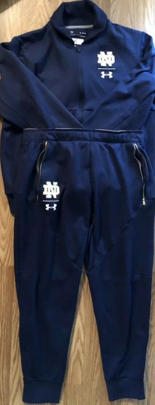 Notre Dame Football Team Issued Under Armour Set Pants Xl 23