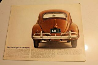 Large Volkswagen Poster/brochure W/lift Open Engine Lid