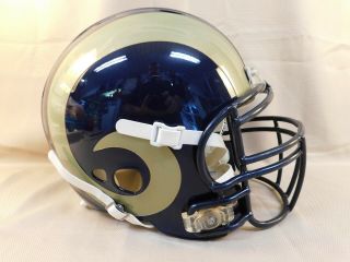 Game Issued St Louis Rams NFL Helmet los Angeles Rams Gold Horns 3