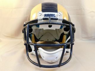 2011 Game Issued Justin King St Louis Rams Throwback NFL Helmet W/Team LOA 2