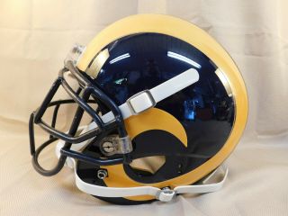 2011 Game Issued Justin King St Louis Rams Throwback NFL Helmet W/Team LOA 3