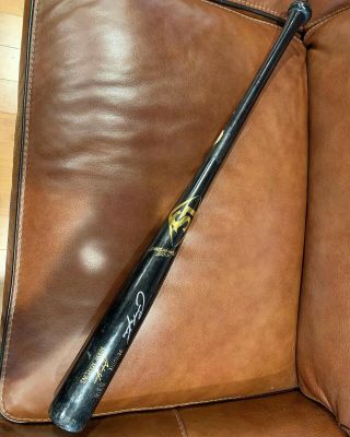 Christian Yelich Game Bat 2016 Autographed