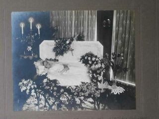Antique Post Mortem Large Cabinet Card Photo Photograph Young Girl 3